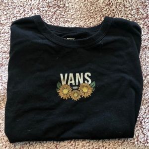 vans black sunflower shirt